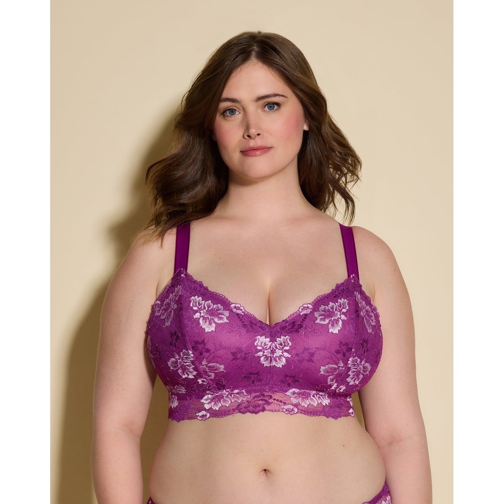 Cosabella Savona Super Curvy Longline Bralette Wireless Floral Lace Medium